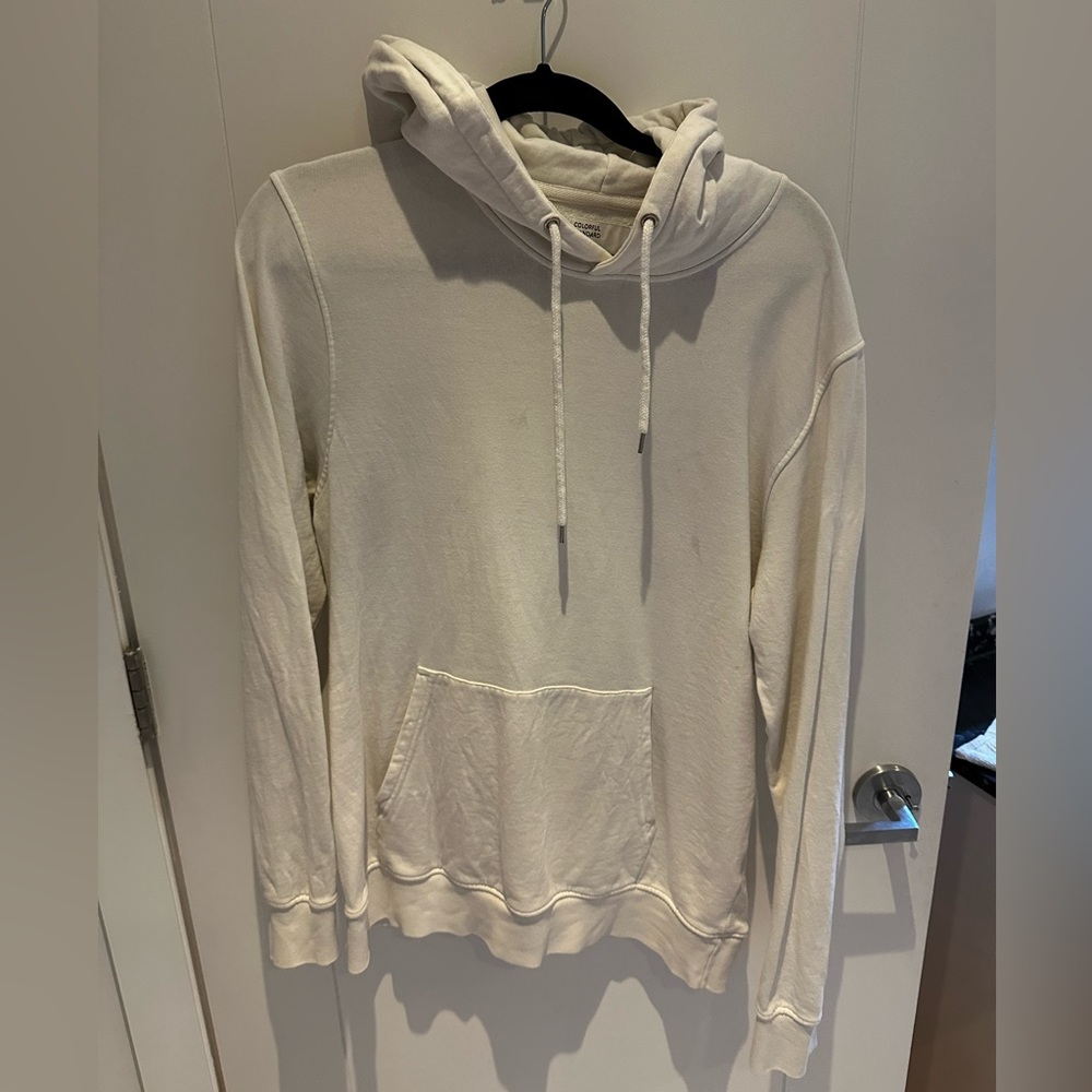Men's S white hoodie by colourful standard